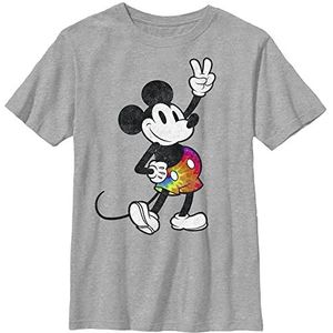 Disney Tie Dye Mickey Stroked T-shirt voor jongens (1 stuks), Sportieve heide, M