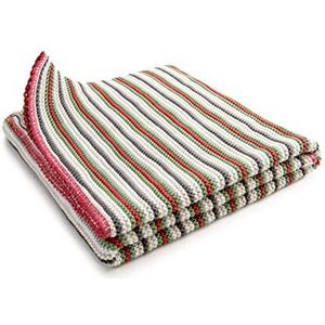 Sonnenstrick, Zachte gebreide deken voor kinderen, 100% biologisch katoen, geproduceerd in Duitsland 80 x 80 cm Rosso (rood)