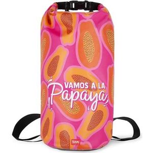 Legami - Waterdichte tas voor zee, kano, boot, kajak, rafting, vissen, tas met luchtdichte sluiting, licht, compact, verstelbare riem, dry bag 10 l, papaya