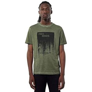 Kaporal T-shirt voor heren, model batik, kleur kaki-maat, heren