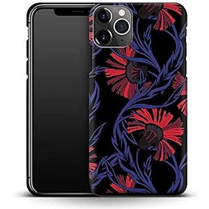 caseable Apple iPhone 11 Pro Telefoonhoesje - Premium Beschermhoes met schokabsorberende binnenlaag en krasbestendig oppervlak - Kleurrijk design & Rondom druk - Midnight Floral - Bloemen
