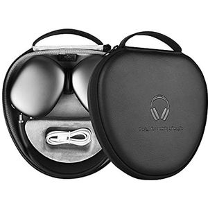 WIWU AirPods Max-hoes met slaapmodus, verbeterde smart case voor hoofdtelefoon, ultradunne reisdraagtas met uithoudingsvermogen, harde opbergtas (zwart)