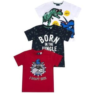 Katoenen T-shirt met korte mouwen, Blauw, 18 Maanden