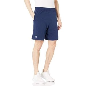 Russell Athletic Klassieke katoenen shorts voor heren, casual, Premium Katoen - Navy, L