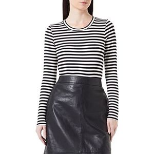 Part Two EmajaPW TS T-shirt, zwarte strepen, medium dames