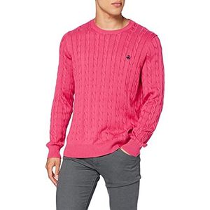 Brooks Brothers Pullover logo effen heren - roze - Large