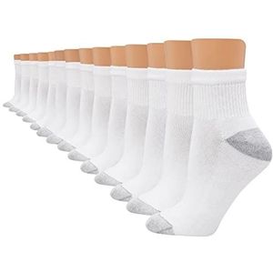 Hanes Dames Value, enkel zachte vochtafvoerende sokken, verkrijgbaar in 10 en 14-packs, wit-14, 4-8 UK (Pack van 14), Wit - 14 stuks, 37-42 EU