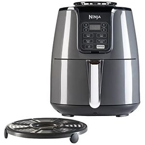 Ninja Airfryer, 3,8L, 4-in-1, Olievrij, Airfryen, Braden, Drogen, Vaatwasmachinebestendige Mand Met Anti-aanbaklaag, 2-4 Porties, Digitaal, Grijs & Zwart, AF100EU