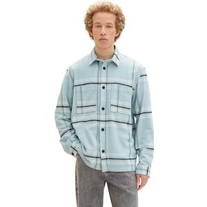 TOM TAILOR Denim Herenhemd, 33902 - Dusty Mint Blue Base Big Check, S