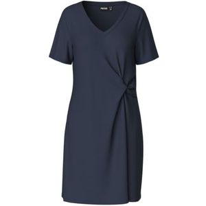 PIECES Dames Pcanora Ss V-hals knoopjurk JRS Bc, blauw (ombre blue), XS