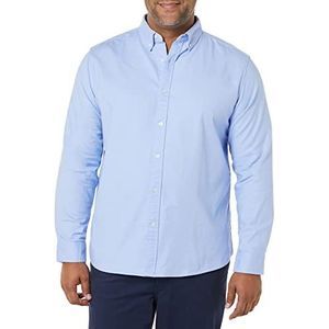 Amazon Essentials Heren lange mouwen Regular-fit Stretch Oxford Shirt (verkrijgbaar in Big & Tall), poederblauw, S
