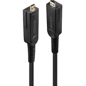 LINDY 38322 30m Fibre Optic Hybrid Micro HDMI 18G kabel met afneembare HDMI- en DVI-stekkers