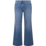 Ulla Popken - Jeans - Blauw - Denim - Wide Leg - Mid Waist
