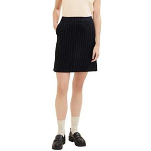 TOM TAILOR Dames Rok met strepen 1034016, 30718 - Black Irregular Pin Stripe, 32