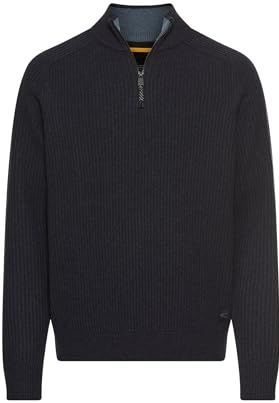 camel active - Gebreide Troyer - Marineblauw - Pure Lamswol