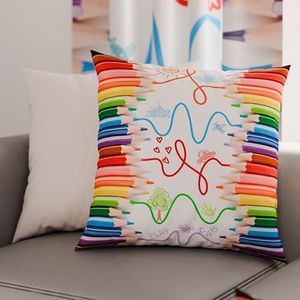 PETTI Artigiani Italiani - Paar kussenslopen 45 x 45 cm van microvezel, decoratief kussen voor slaapkamer, bank, woonkamer, set van 2 kussenslopen, 100% Made in Italy