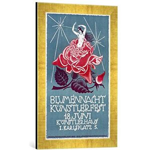 Ingelijste foto van Franz Wacik ""Bloemennacht Kunstenaarsfeest"", kunstdruk in hoogwaardige handgemaakte fotolijst, 40x60 cm, Gold Raya
