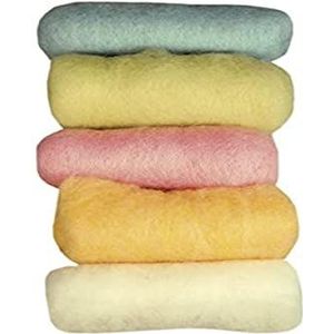 RAYHER Pure nieuwe wol, fleece, 5 à 20g, zomermix poëzie leven, meerkleurig, 26,5 x 15,5 x 5,5 cm