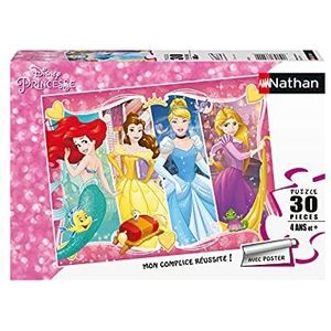 Nathan 86382 Puzzel voor kinderen, puzzel 30 P, Disney prinsessen (titel te definiëren), vanaf 4 jaar