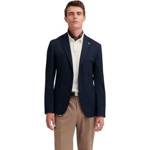 Blazer - Marine - Opgestikte Zak - Reverskraag - Lange Mouwen