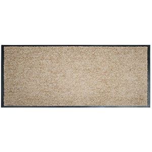 Hoogwaardige stofmat - deurmat binnen - 30° C wasbaar - antislip loper - tapijt keuken - gang - zand 60x180 cm