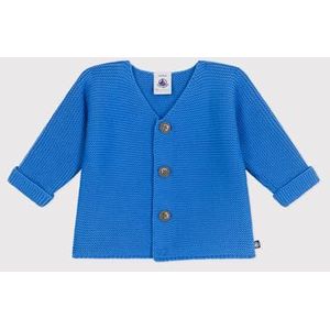 Petit Bateau Pullover Cardigan Unisex Kinderen, Blauw, 12 Maanden