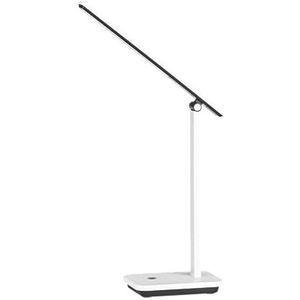 EGLO LED tafellamp draadloos Iniesta, nachtlampje oplaadbaar met touch schakelaar, bureaulamp op batterijen met USB-oplaadfunctie, nachtlamp van kunststof in wit en zwart, warm - koud wit
