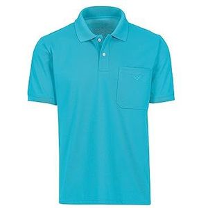 Trigema Herenpoloshirt met borstzak, blauw (Azur 051), 3XL