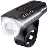 SIGMA SPORT Fietsverlichting AURA 60 USB, 60 LUX, voorlicht, StVZO-goedgekeurd, waterdicht, USB-oplaadbaar, 3 verlichtingsmodi,eén maat,Zwart