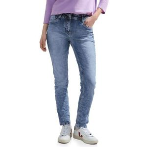 Cecil Dames jeansbroek slim en high, Authentieke Used Wash, 27W / 30L
