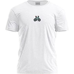 Bona Basics, Digitaal bedrukt, basic T-shirt voor heren,%100 katoen, wit, casual, herentops, maat: XL, Wit, XL