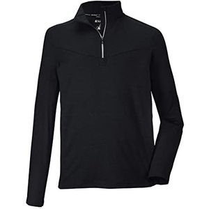 Killtec (KILAH) Men's Functioneel overhemd met opstaande kraag en ritssluiting KSW 37 MN LS SHRT, zwart blauw, M, 38691-000