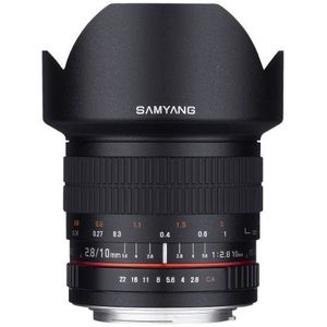 Samyang 10mm F2.8 ED AS NCS CS Ultra Wide Hoeklens voor Nikon Digitale SLR-camera's met AE-chip voor automatische meting (SY10MAF-N)