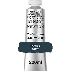 Winsor & Newton 2337465 Professionele acrylverf, hoge dekking, kunstenaarskwaliteit, lichtecht - 200ml Tube, Payne's Gray