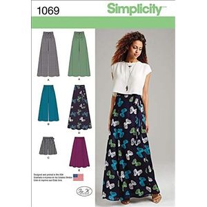 Simplicity US1069D5 patroon voor damesbroeken, shorts en maxirok, code 1069, maten 4-12