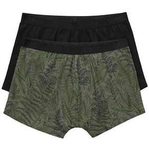 JP1880 - Boxershorts - Kaki - Donkergroen - Zwart