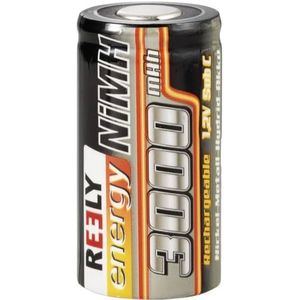 Reely Modelbouw-accucel NiMH Sub-C 1,2 V 3000 mAh zonder soldeervlag