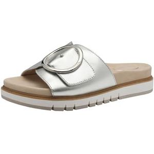 Tamaris - Damesslippers - Zilver - Leer