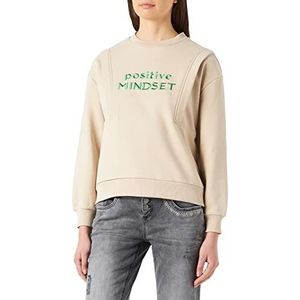 s.Oliver Women's 120.10.202.14.140.2110607 Sweatshirt, Taupe Placed Print, M