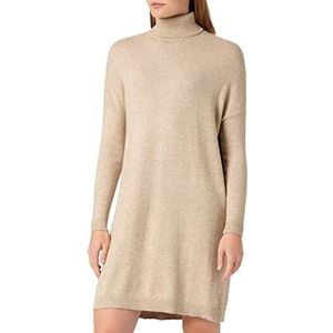 Vila Dames Viril Rollneck L/S Knit Tunic-Noos Pullover, Natural Melange, XS