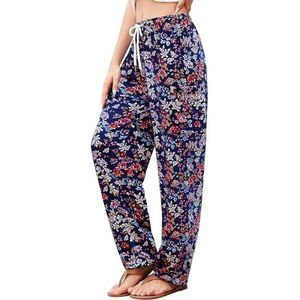 QIANXIZHAN Harembroek voor dames, hippie, palazzo, boho, joggingbroek, yogakleding met zakken, XXL