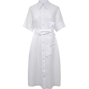 Seidensticker Dames regular fit blousejurk korte mouwen jurk, wit, 44, wit, 44