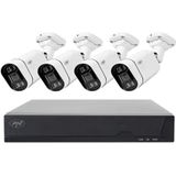 POE PNI House IPMAX POE 5 videobewakingskit, NVR met 4 POE-poorten en 4 5 MP IP-camera's, 1920p, speciale XMEye-applicatie voor smartphones en algemeen CMS voor Windows Ⓡ, IP66-classificatie