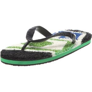 Globe Merkin Stamp, heren teenslippers, zwart, meerkleurig, zwart/groen/blauw, 42.5 EU