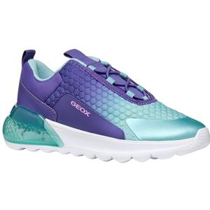 Geox J Activart Illuminus, gymschoenen voor meisjes en meisjes, dark violet aqua, 36 EU