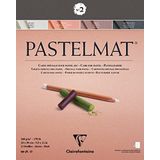 Clairefontaine 96007C tekenblok pastelmat (12 vellen, 24 x 30 cm, 360 g, met 4 transparante scheidingsbladen, speciaal karton ideaal voor pastel en krijt) bruin, antraciet, wit en lichtbruin