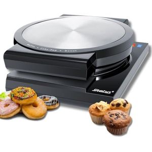 Steba Elektrische apparaten Cake Maker 3 in 1, 3 platen met antiaanbaklaag voor cake-pops, muffins en donuts, platen zijn met één druk op de knop gemakkelijk uitneembaar, incl. Cake Pop houder en