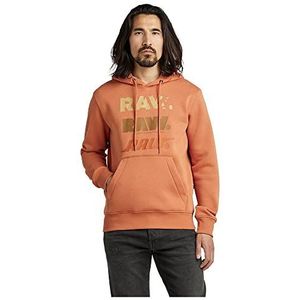 G-STAR RAW Men's Triple RAW Sweater Hooded Sweatshirt, Brown (Autumn Leaf A971-8847), XL