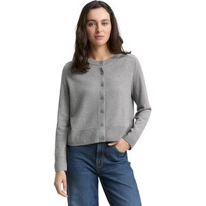 TOM TAILOR Dames 1047700 vest, 21373-Medium Zilvergrijs Melange, XL, 21373 - Medium Zilver Grijs Melange, XL