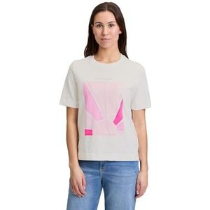 Cartoon Dames T-shirt van het merk, 100% katoen, Patch crème/rosé, 40